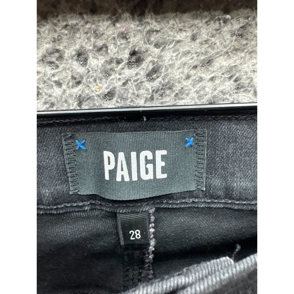 Paige Noella Straight Maternity Denim Jean Black Willow Womens Size 28